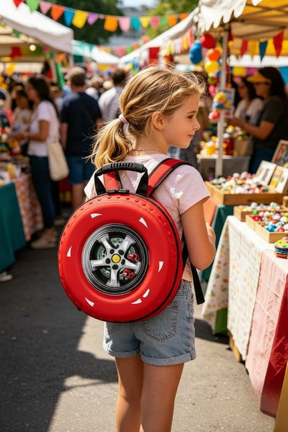 EVA Tire Kids Backpack – Cute Korean Style Kindergarten School Bag for Boys with Lightweight Comfortable Everyday Carry