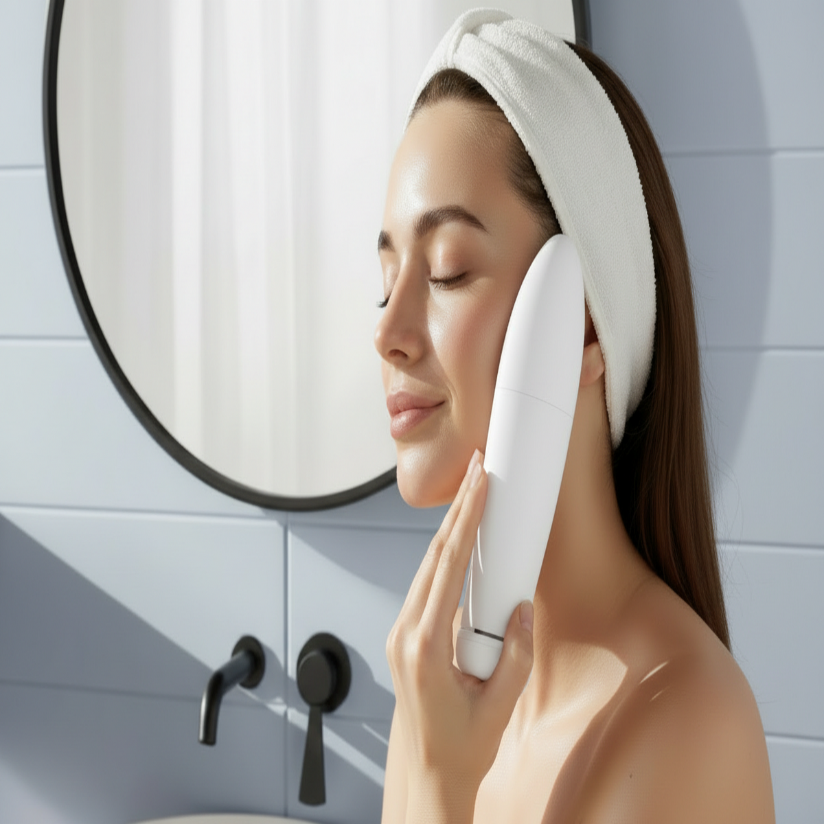 5-in-1 Electric Facial Cleansing Brush with Silicone Head and Massage Function