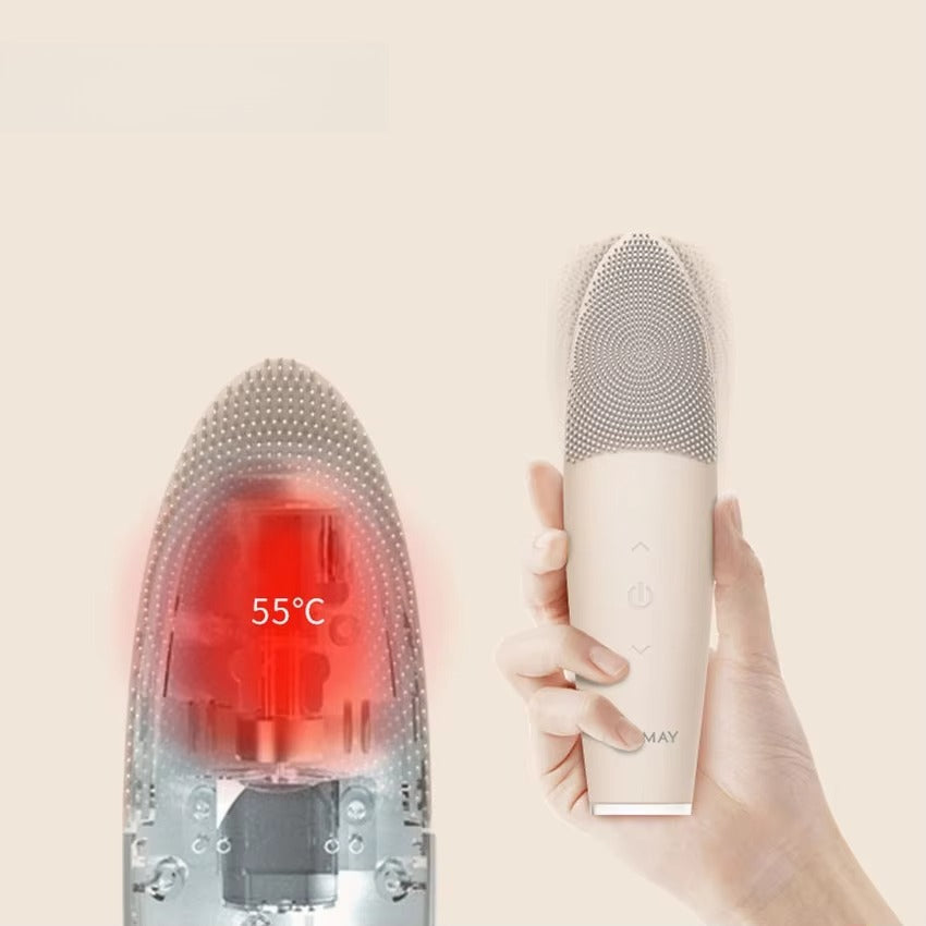 5-in-1 Electric Facial Cleansing Brush with Silicone Head and Massage Function