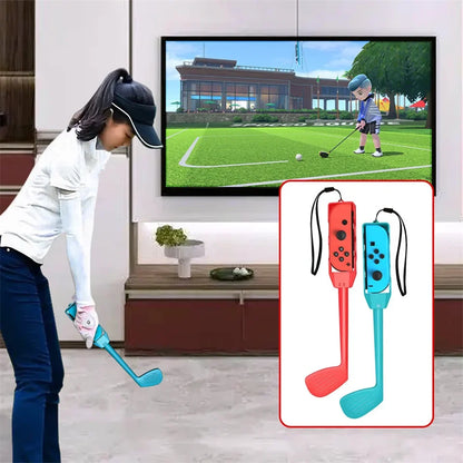 Handheld Sports Accessories Kit – 10-in-1 Gaming Bundle with Golf Clubs and Motion Sports Gear for Switch OLED Players