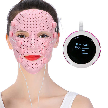 EMS Silicone Facial Massager Mask – Microcurrent Face Lifting Device for Skin Tightening, Firming and Anti-Aging Beauty Treatments