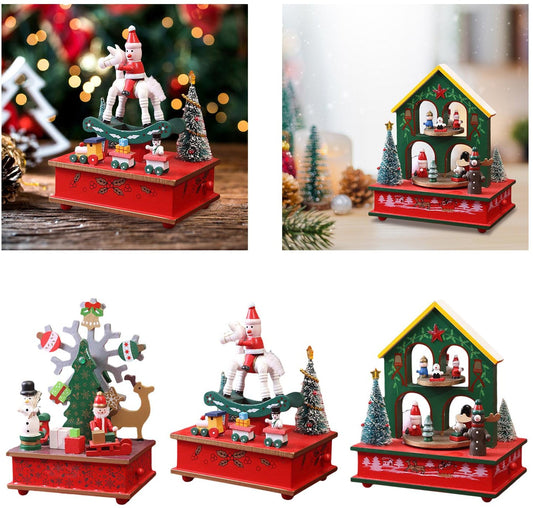 Christmas Collectible Music Box – Decorative Holiday Ornament with Festive Melody for Seasonal Home Display and Gift Giving