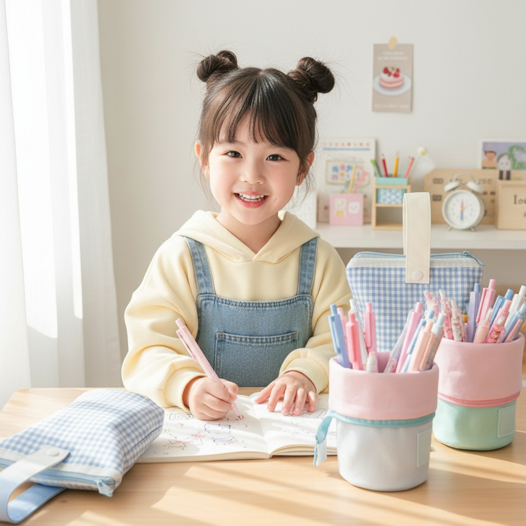 Kawaii Large Capacity Pencil Case – Cute Pen Storage Bag for School Supplies, Student Stationery and Back to School Essentials