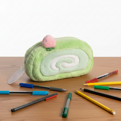 Cute Plush Pencil Case – Large Capacity Multifunction Stationery Storage Pouch for Students, School and Office Organization