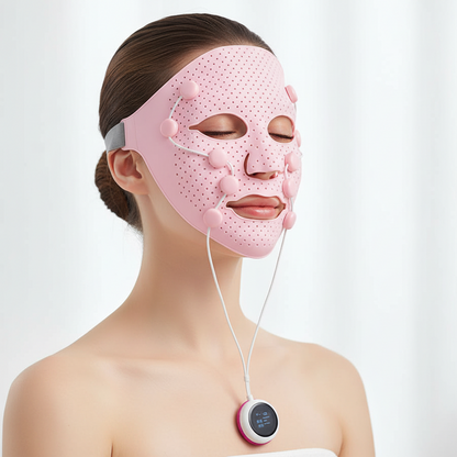 EMS Silicone Facial Massager Mask – Microcurrent Face Lifting Device for Skin Tightening, Firming and Anti-Aging Beauty Treatments