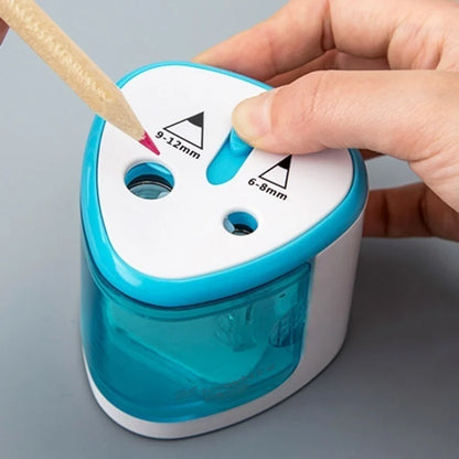 Automatic Electric Pencil Sharpener – Dual Hole Battery Powered Sharpener with Auto Stop for School and Office Supplies