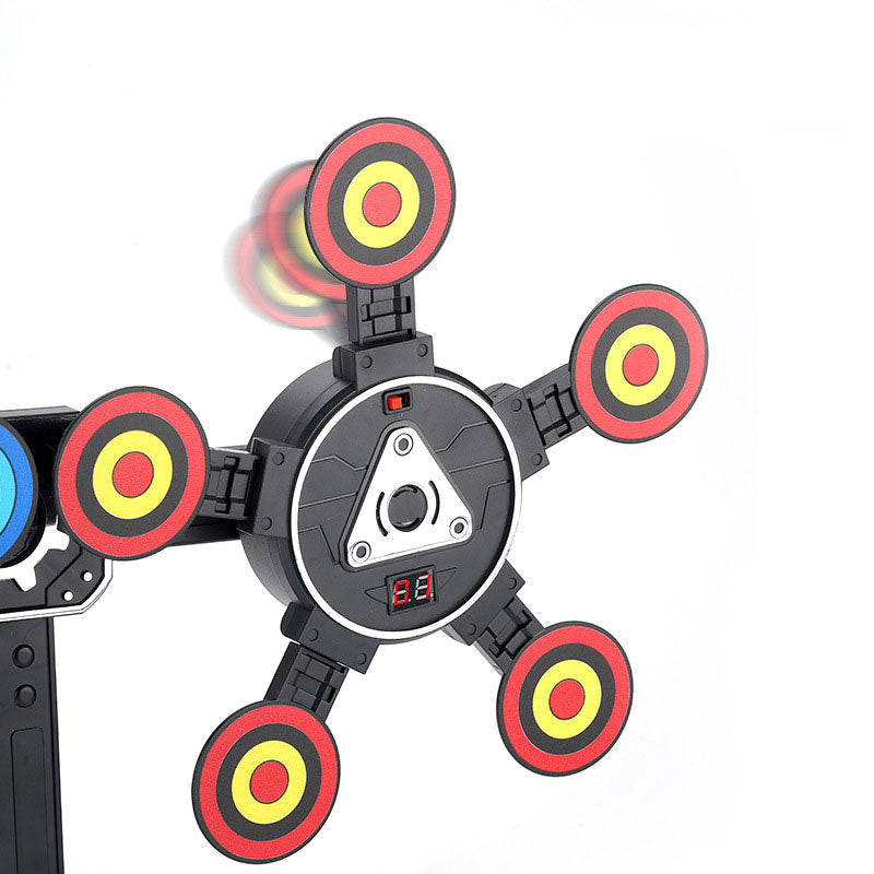 Electronic Shooting Target – 360° Rotating Auto Reset Scoring Target for Toy Gun Practice, Skill Training and Family Fun