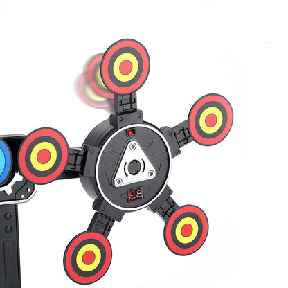 Electronic Shooting Target – 360° Rotating Auto Reset Scoring Target for Toy Gun Practice, Skill Training and Family Fun