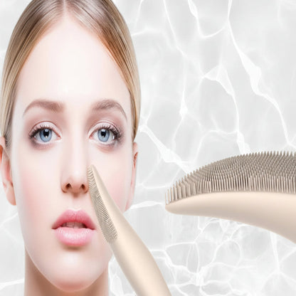5-in-1 Electric Facial Cleansing Brush with Silicone Head and Massage Function