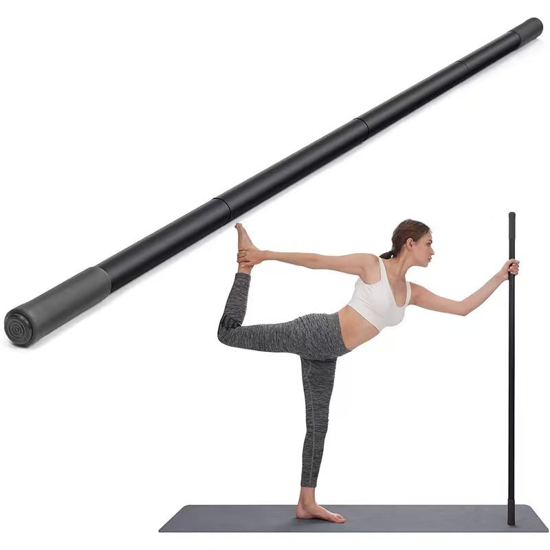 Adjustable Yoga Fitness Stick – Portable 5ft Home Workout Bar for Strength Training, Stretching, Balance and Full Body Exercise