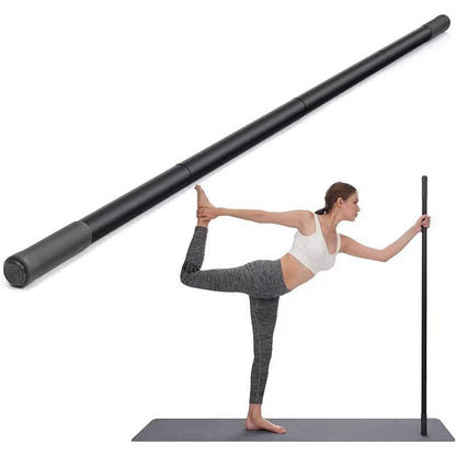 Adjustable Yoga Fitness Stick – Portable 5ft Home Workout Bar for Strength Training, Stretching, Balance and Full Body Exercise
