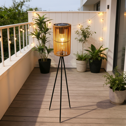 Handmade Rattan Sun Lantern – Decorative Garden Lamp for Outdoor Pathways, Courtyards and Cozy Holiday Ambience Without Electricity