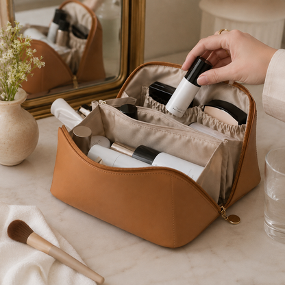 Makeup Bag Cosmetic Organizer Travel Friendly Design