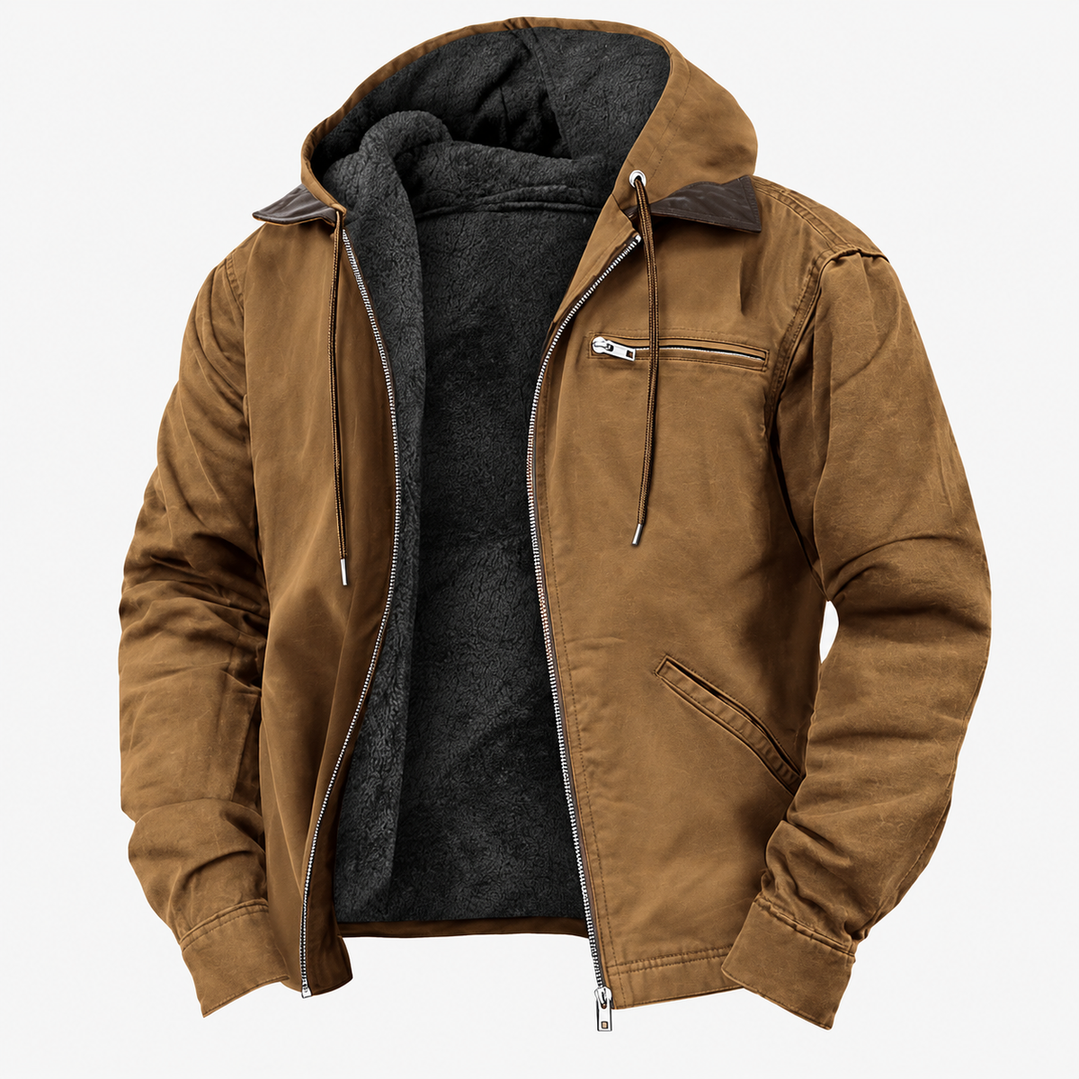 Men's Insulated Outdoor Hooded Jacket | Durable Wear