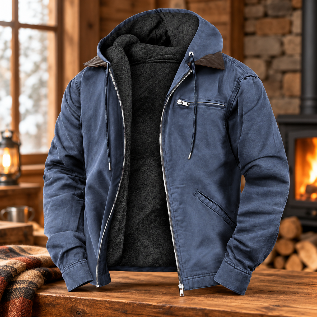 Men's Insulated Outdoor Hooded Jacket | Durable Wear