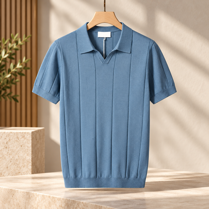 Men's Knitted Slim Fit Polo Shirt | Casual Wear