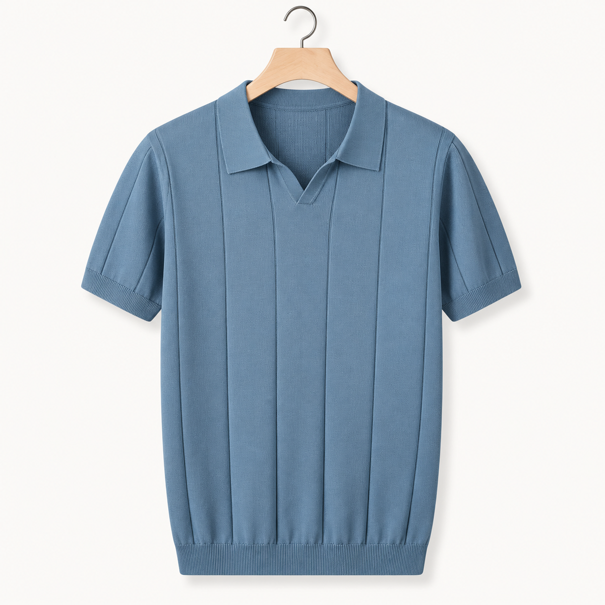 Men's Knitted Slim Fit Polo Shirt | Casual Wear