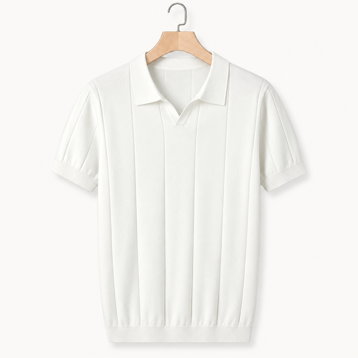 Men's Knitted Slim Fit Polo Shirt | Casual Wear