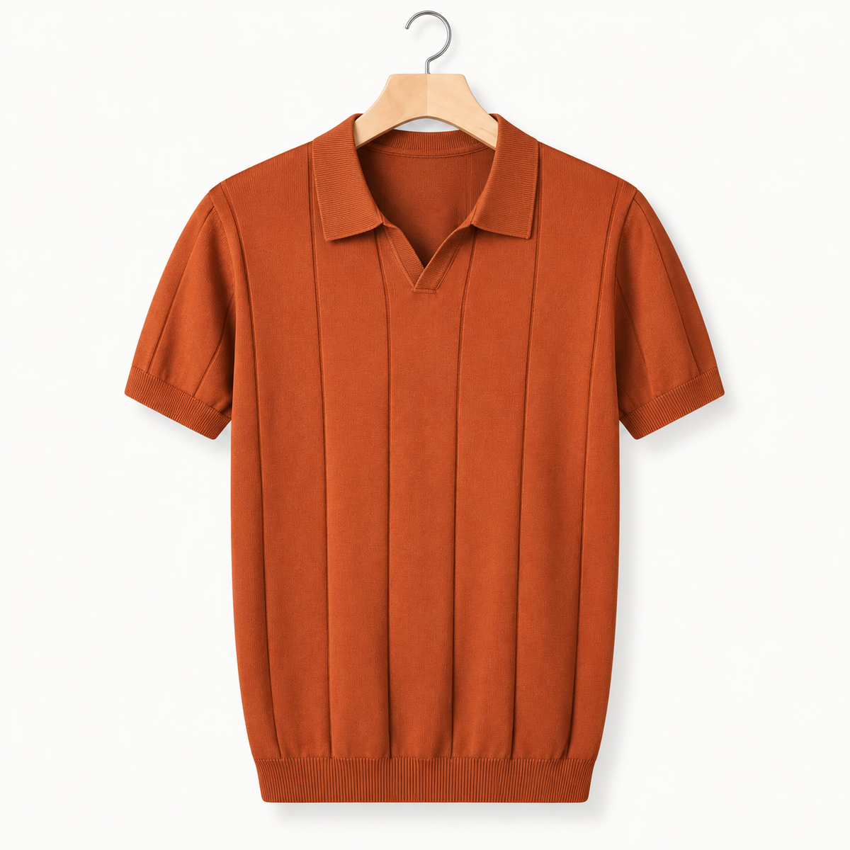Men's Knitted Slim Fit Polo Shirt | Casual Wear