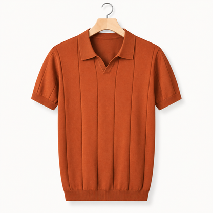 Men's Knitted Slim Fit Polo Shirt | Casual Wear