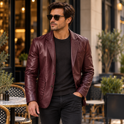Men's Modern Cut Versatile Blazer | Lambskin Blazer
