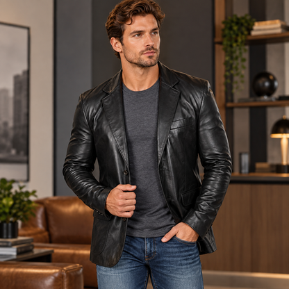 Men's Modern Cut Versatile Blazer | Lambskin Blazer