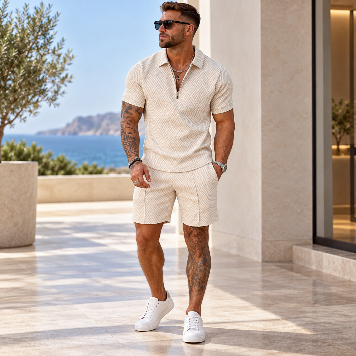 Men's Summer Polo Outfit Casual Wear | Summer Set
