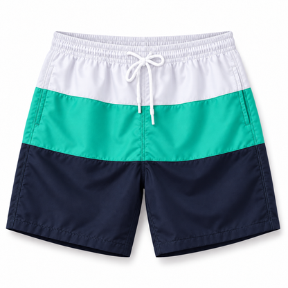 Men's Swim Shorts Durable Patchwork | Beachwear
