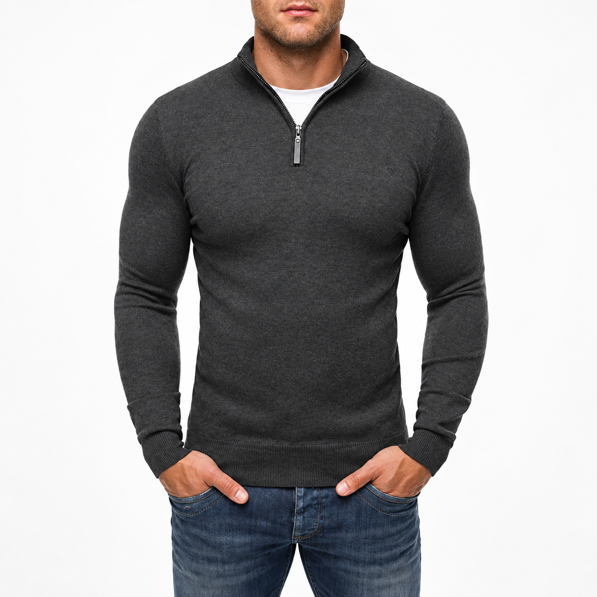 Men's Trendy Stand-Collar Sweater High Fashion | Casual Wear