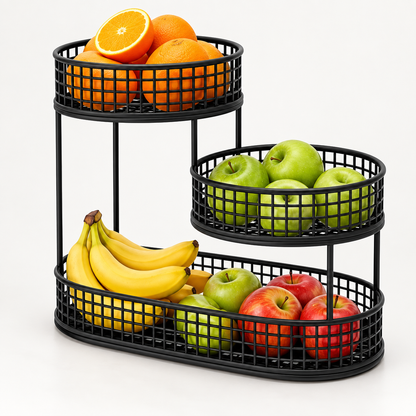 Metal Fruit Stand Elegant Snack Stand Kitchen Organizer