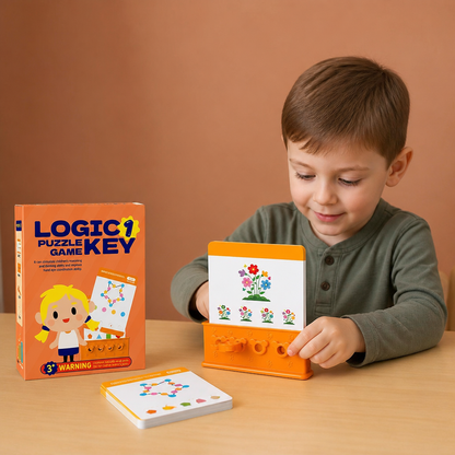 Colorful Lock and Key Puzzle Set with Pattern Recognition Learning