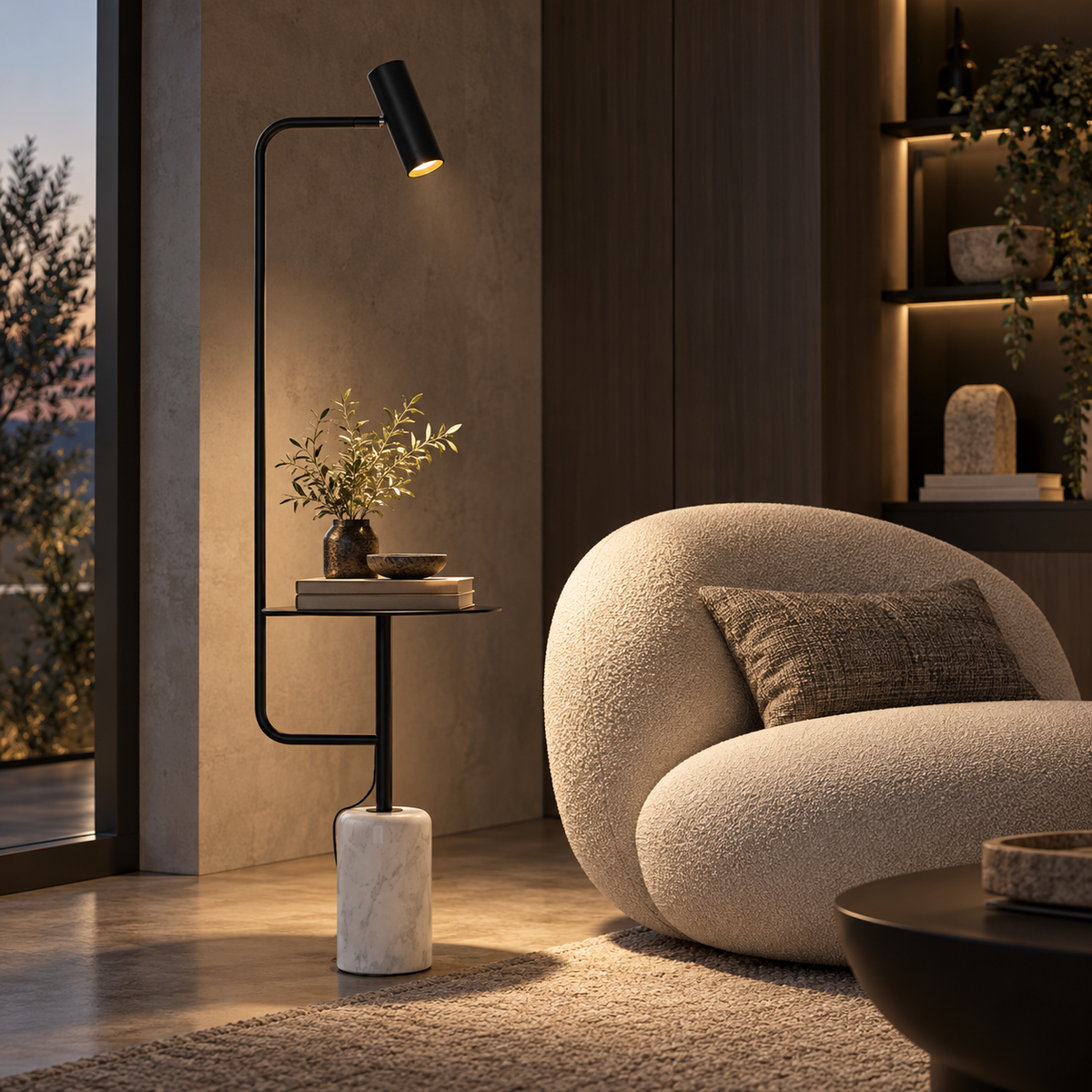 Modern Floor Lamp Table Bedroom Accent Lighting
