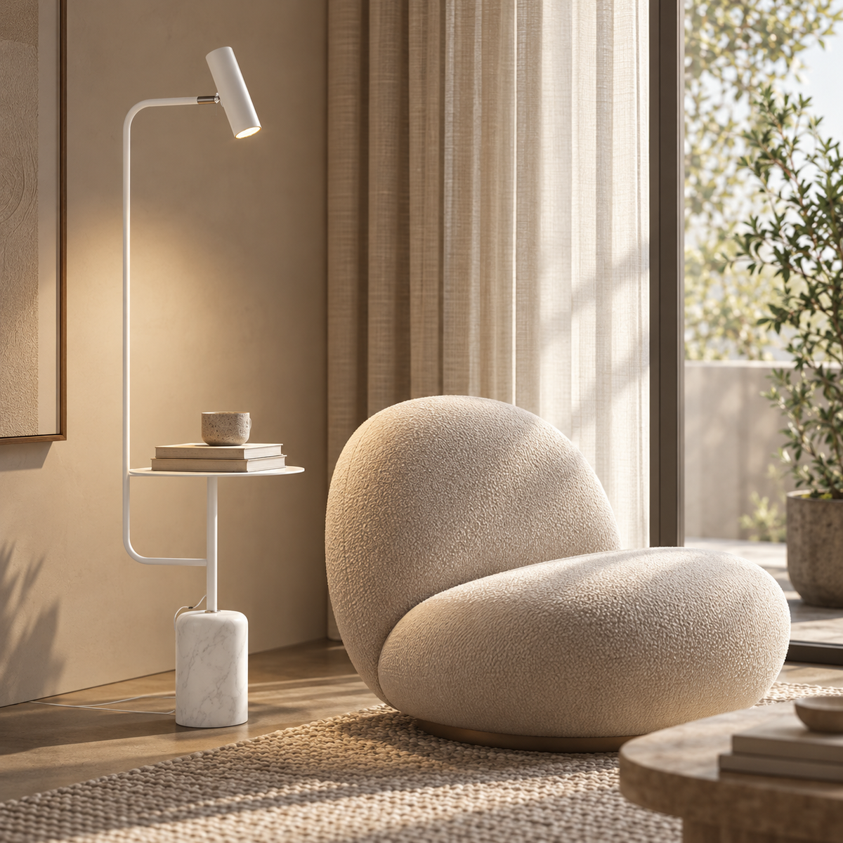 Modern Floor Lamp Table Bedroom Accent Lighting