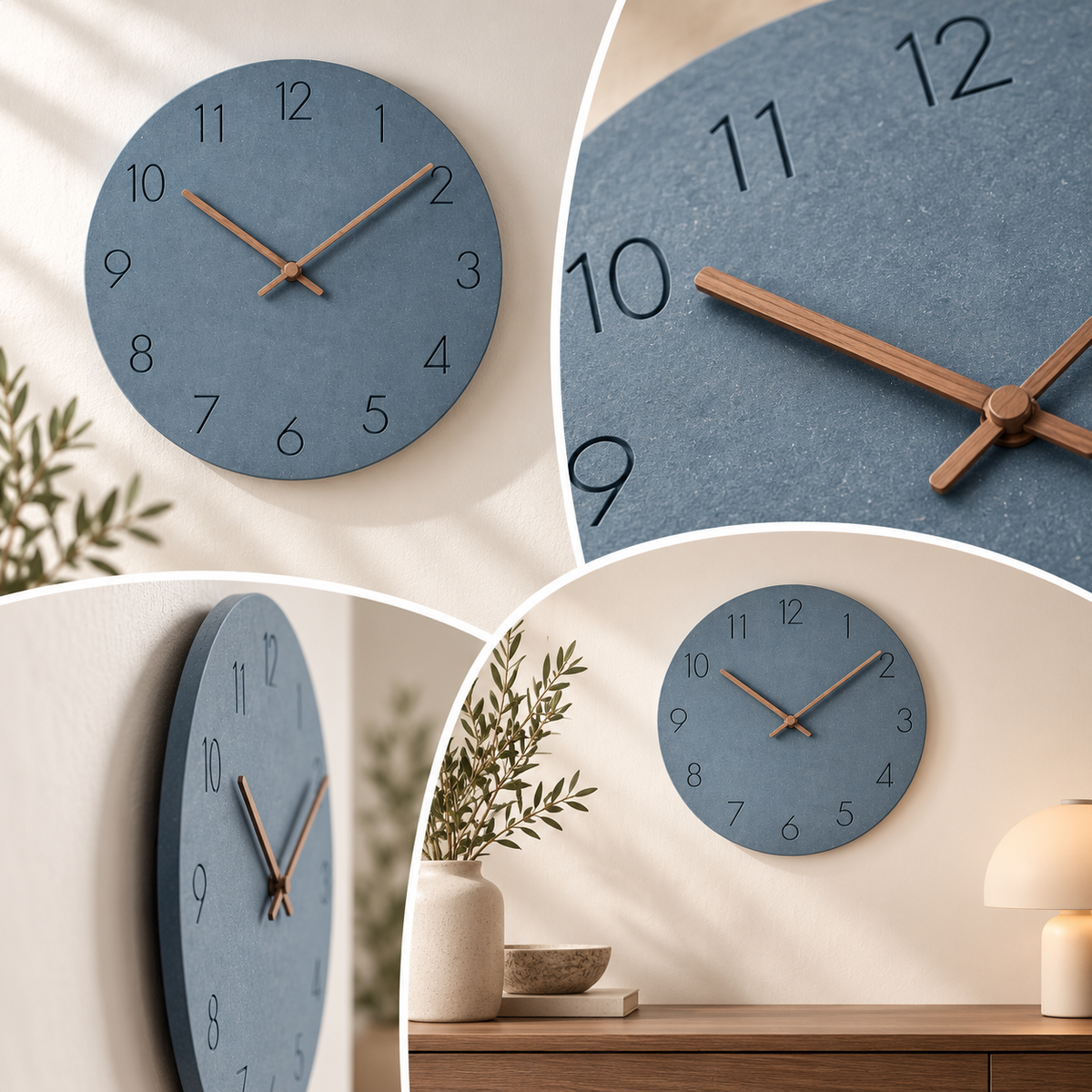 Modern Minimalist Wall Clock Battery Operated Nordic Design
