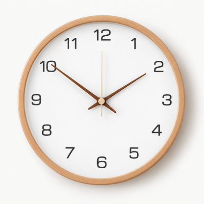 Modern Scandinavian Decorative Wall Clock Wooden Design