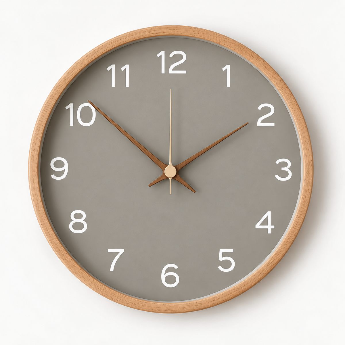 Modern Scandinavian Decorative Wall Clock Wooden Design