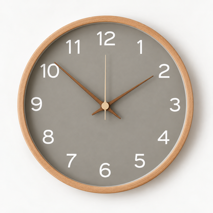Modern Scandinavian Decorative Wall Clock Wooden Design