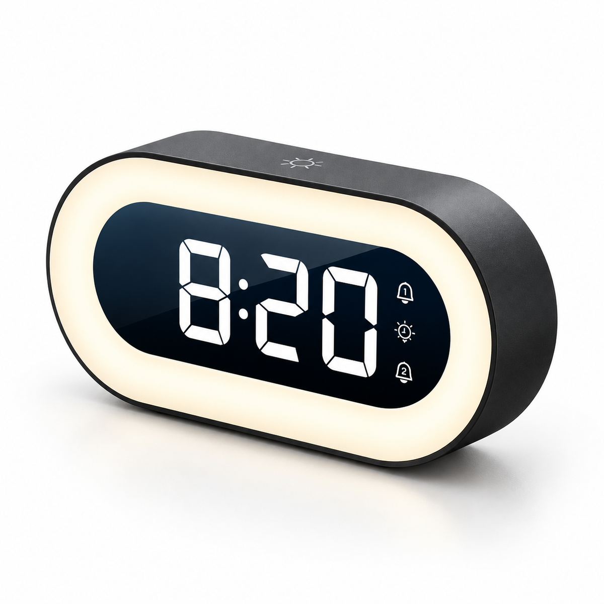 Night Light Alarm Clock Rechargeable Snooze Function