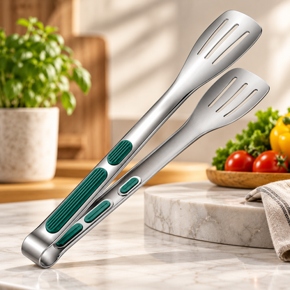 Non Slip Food Tongs Dishwasher Safe Kitchen Tongs