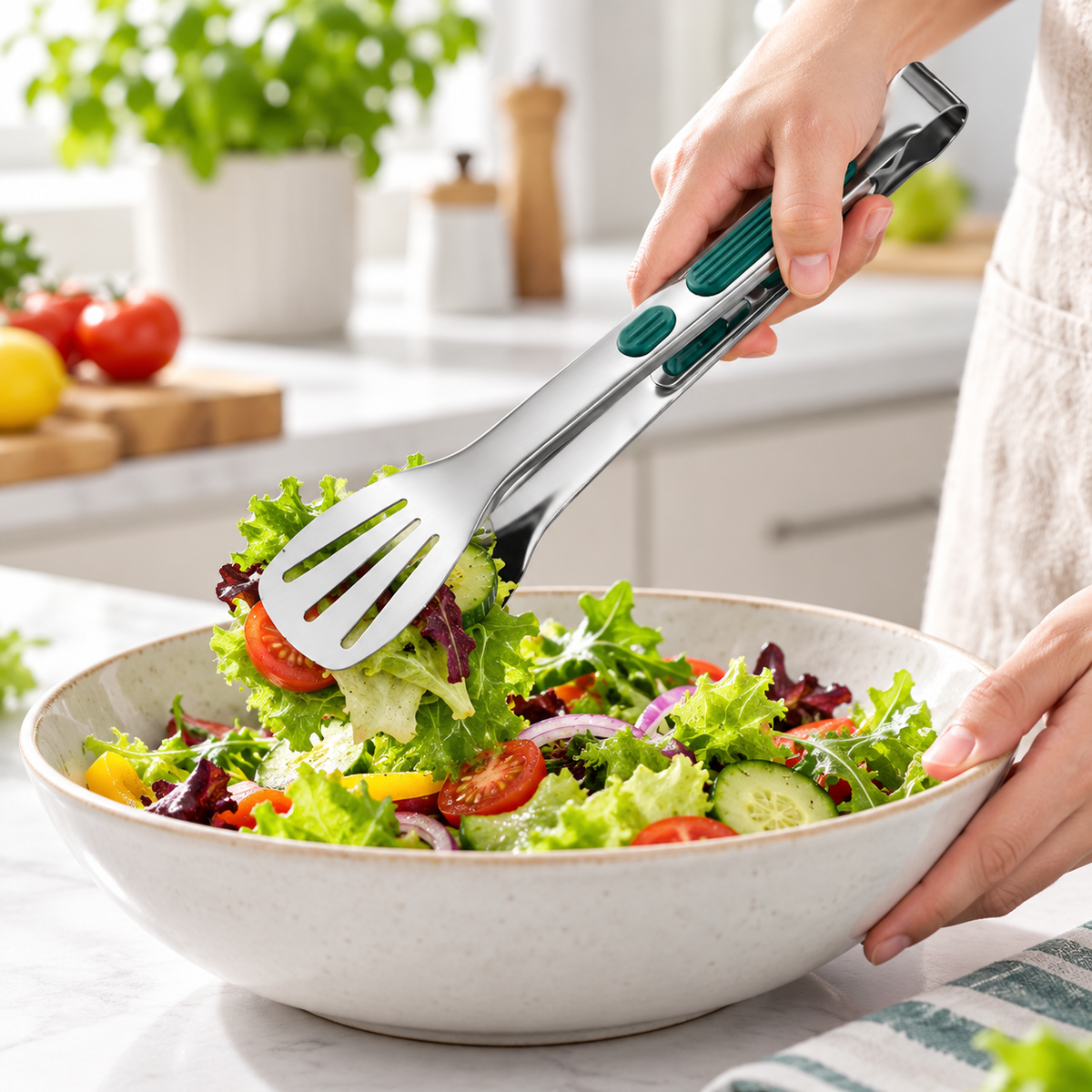 Non Slip Food Tongs Dishwasher Safe Kitchen Tongs