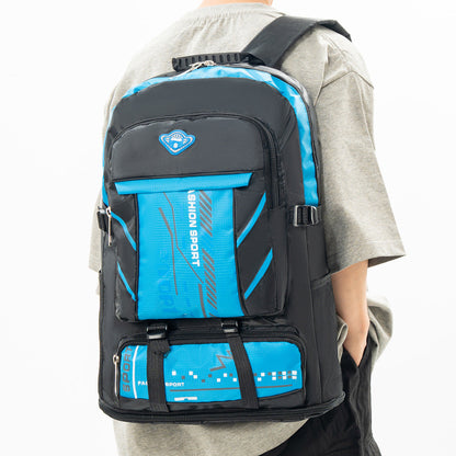 Multi-Compartment Backpack with Reflective Accents and Breathable Back Panel