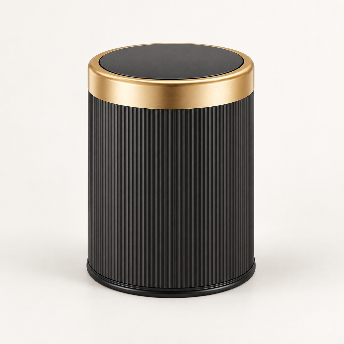 Oval Trash Can Press Top Compact Bathroom Home Storage