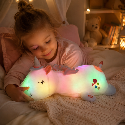 Plush Night Light Rainbow LED Cozy Sleep Toy