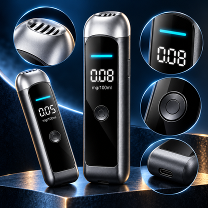 Portable Breathalyser Digital Alcohol Tester Compact Design
