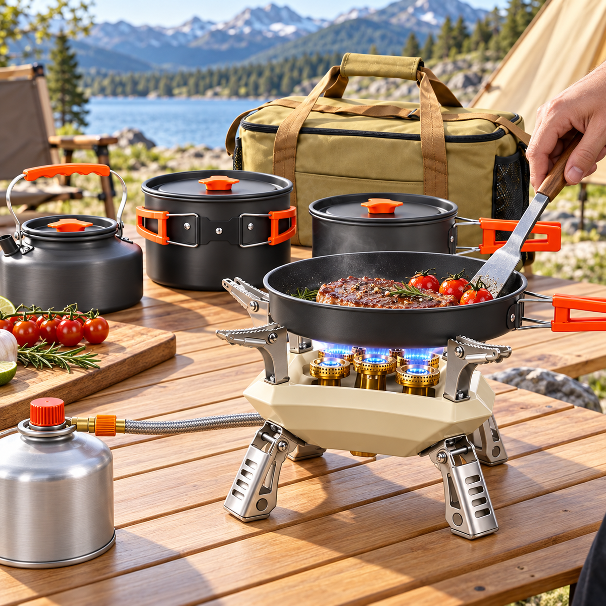 Portable Camping Stove Foldable Compact Outdoor Cooking