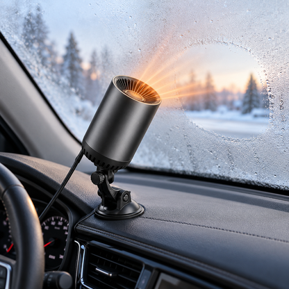 Portable Car Heater Suction Mount Compact Adjustable