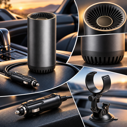 Portable Car Heater Suction Mount Compact Adjustable