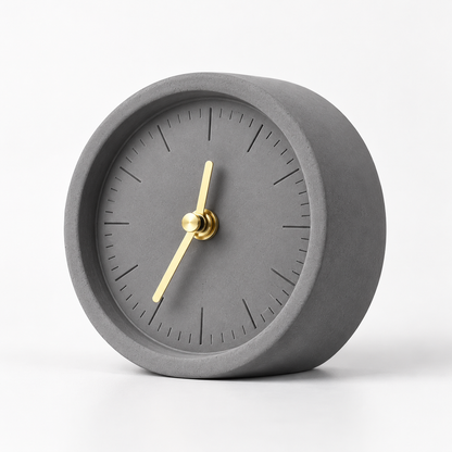 Portable Desk Clock Unique Concrete Decorative Accent