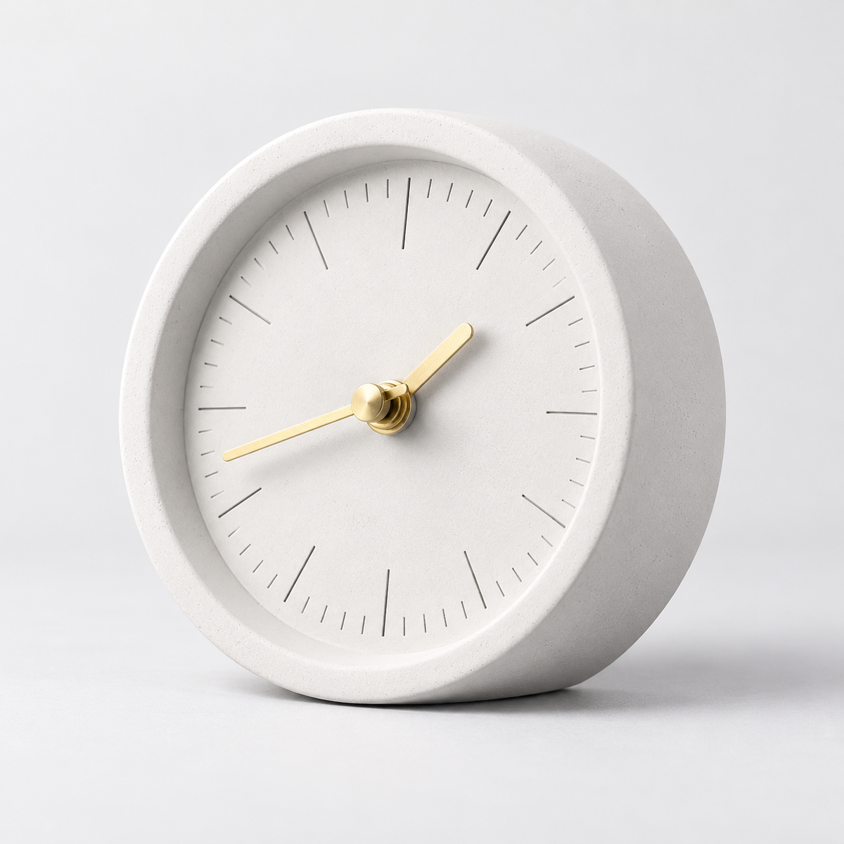 Portable Desk Clock Unique Concrete Decorative Accent
