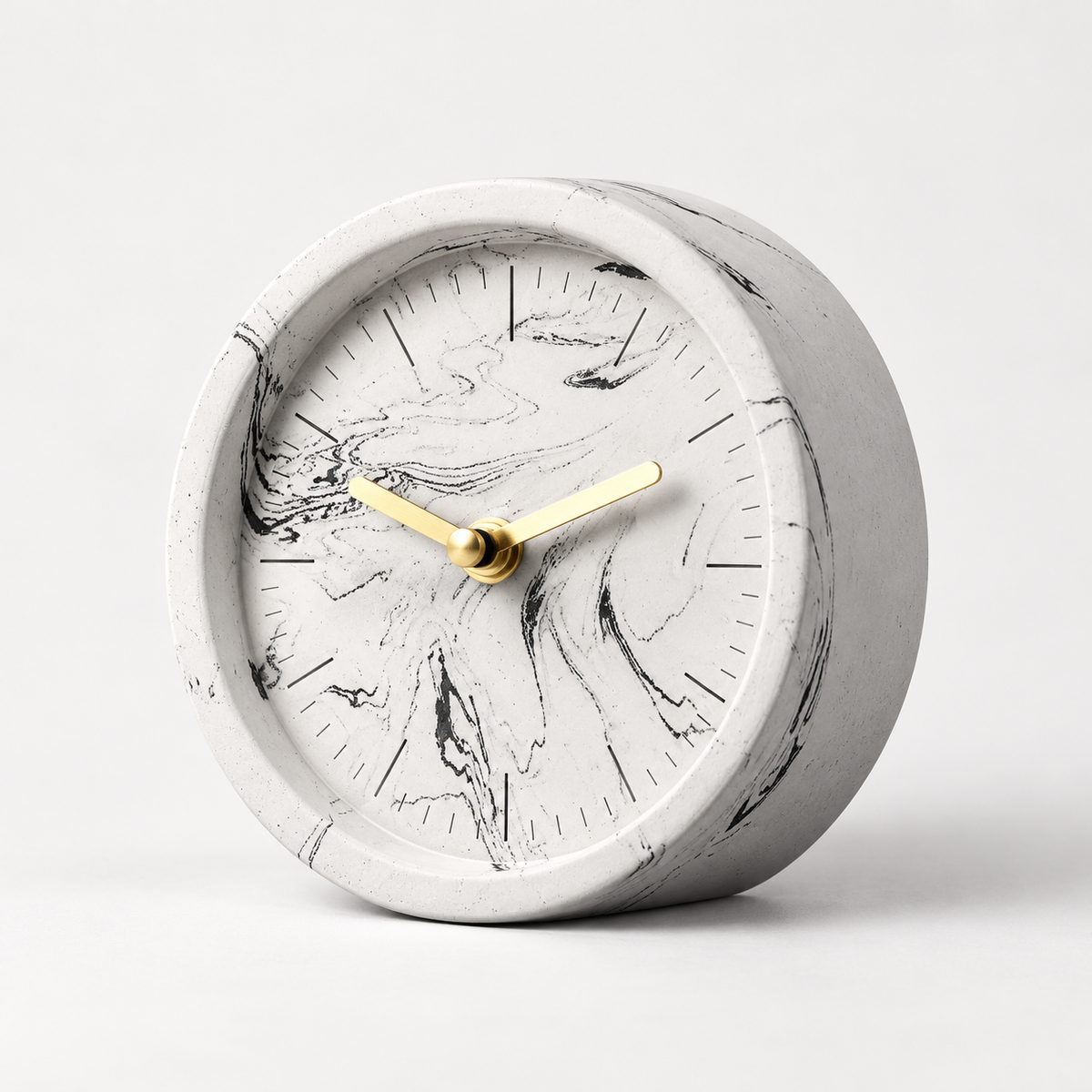 Portable Desk Clock Unique Concrete Decorative Accent
